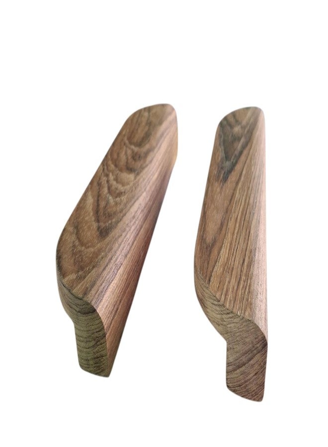 CURIOFACT Teakwood RAW Handles, Wardrobe Handle, Kitchen Cabinet Handle, Drawers Pully, C-Shape, Set of 2 (RAW Unfinished Ready to Polish, 8 INCH,) - Image 3